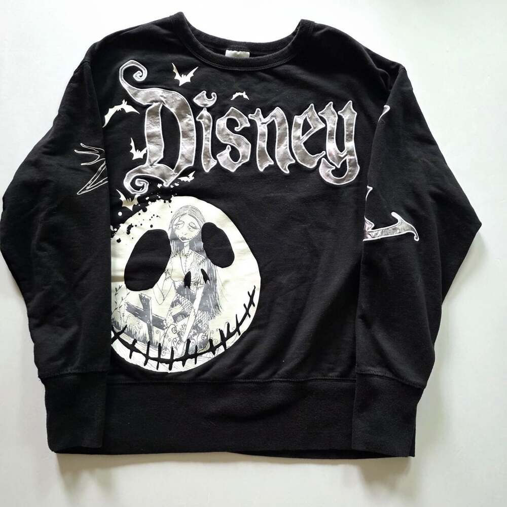 Disney The Nightmare Before Christmas Jack and Sally Black Sweatshirt